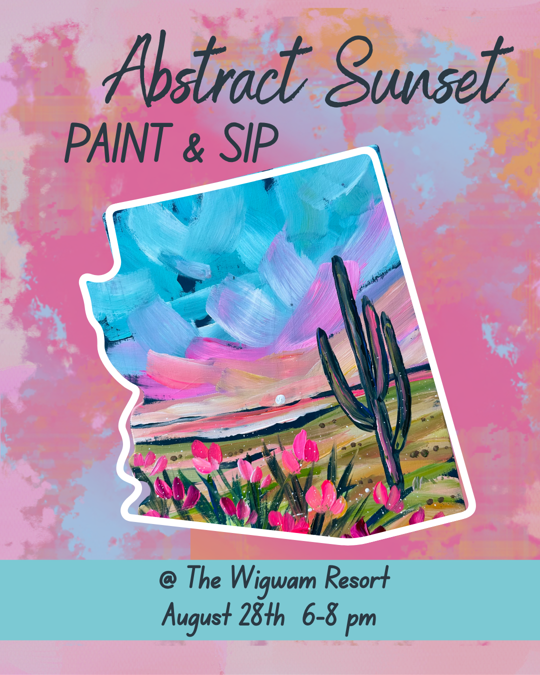 Abstract Sunset Paint & Sip