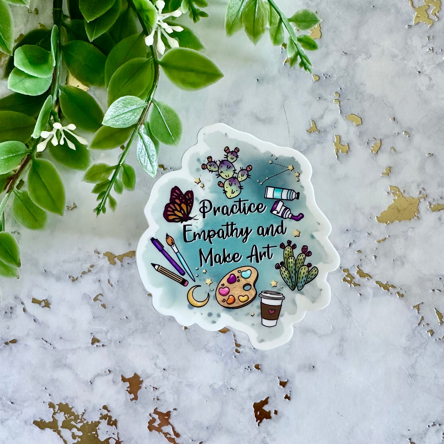 Practice Empathy & Make Art Sticker