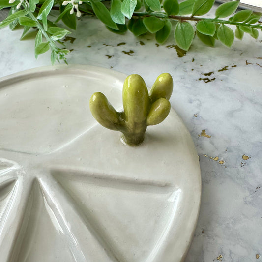 Paint Palette w/ Cactus Brush Holder