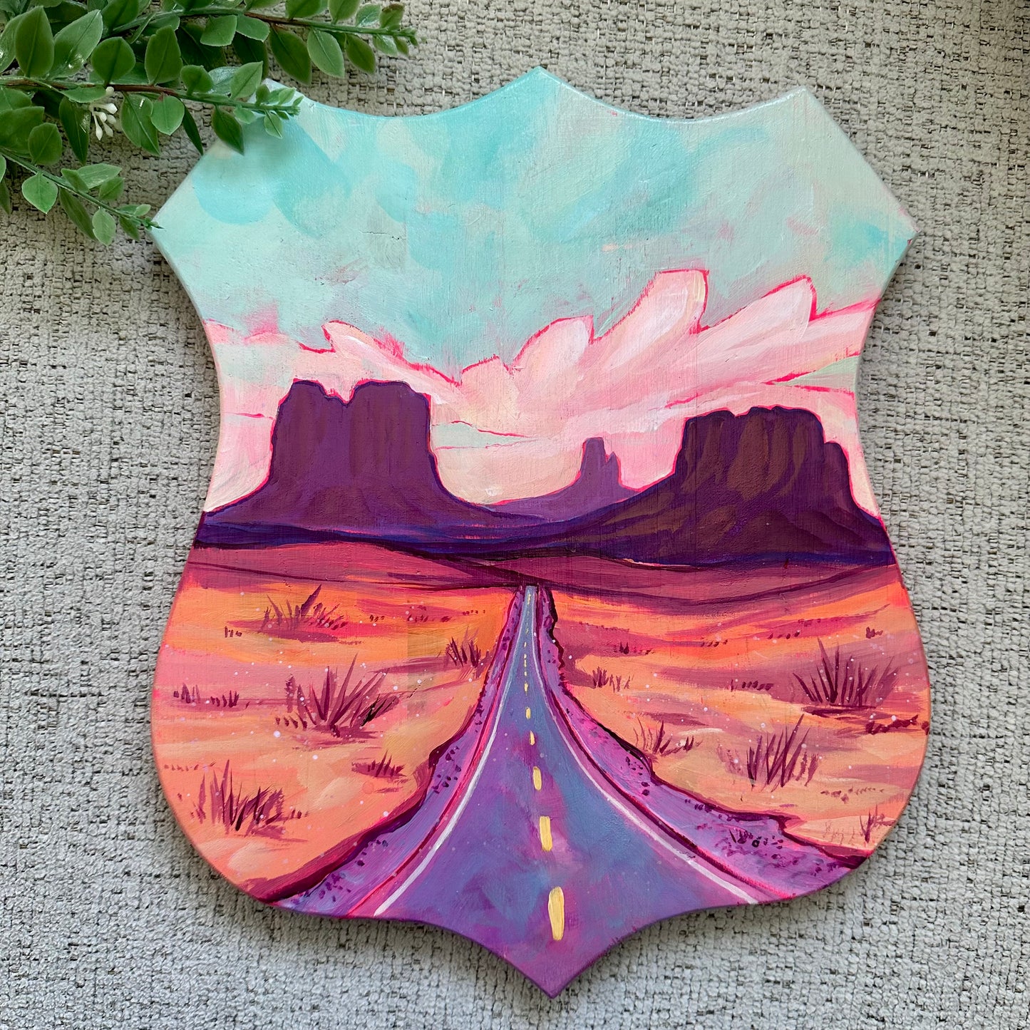 Road Trip - Original Painting on Wood Canvas