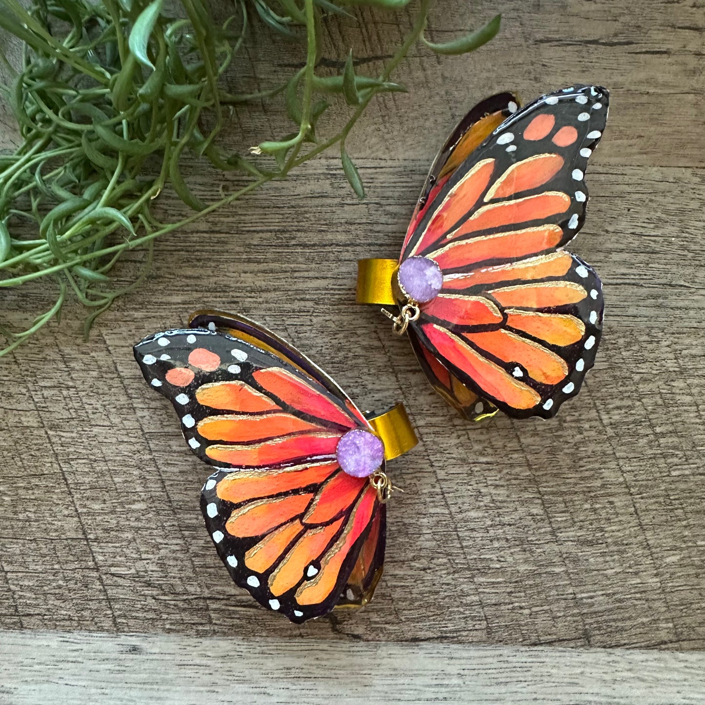 Monarch butterfly Headphone Clips