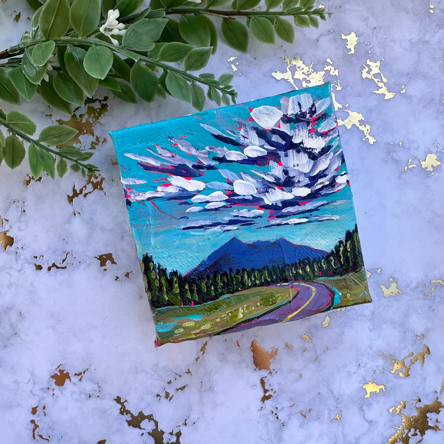 Acrylic Mini - I17 to Northern AZ Palette Knife Painting