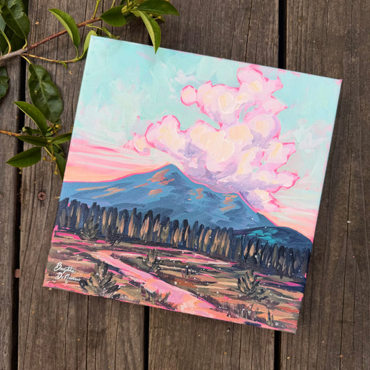 Sunset view of the Peaks