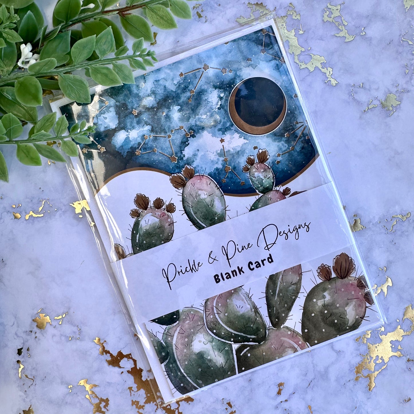Blank Card - Cactus and Constellations