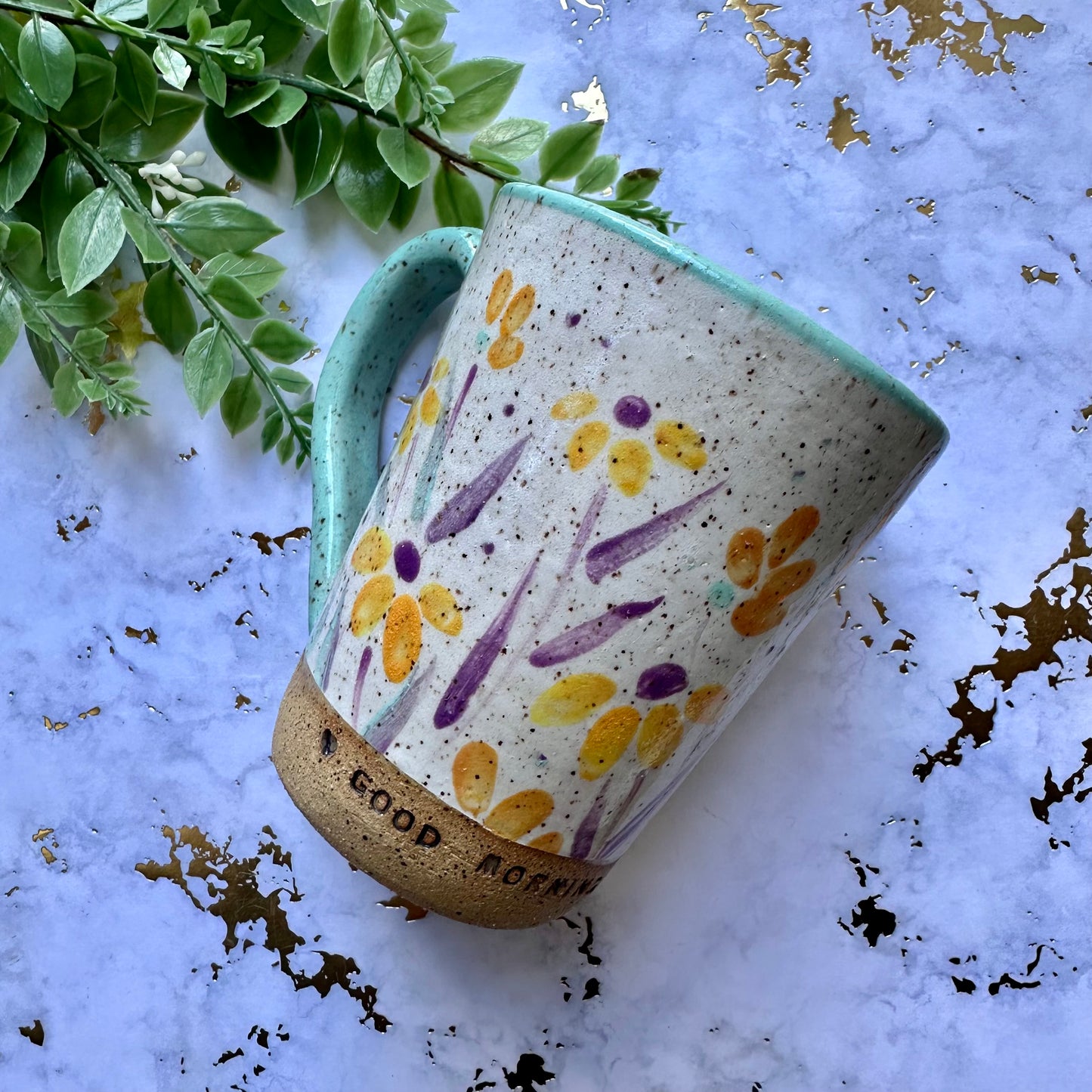 Handcrafted Flower Mug