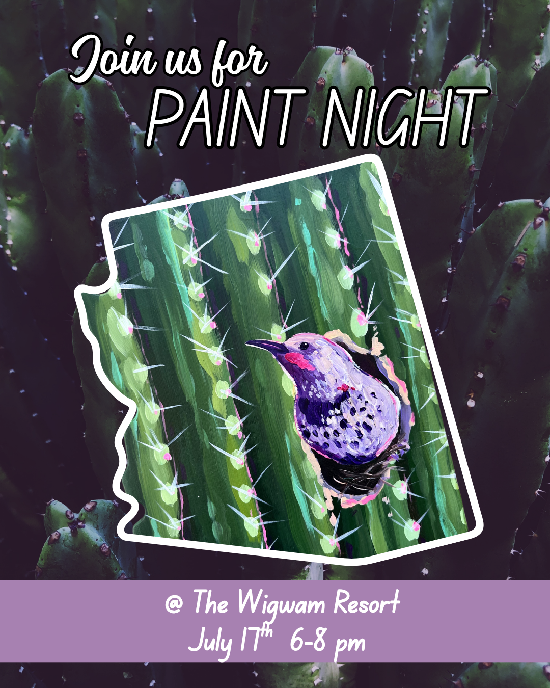 Cactus Bird's Nest Paint Night