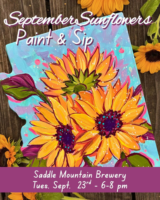 September Sunflowers Paint Night