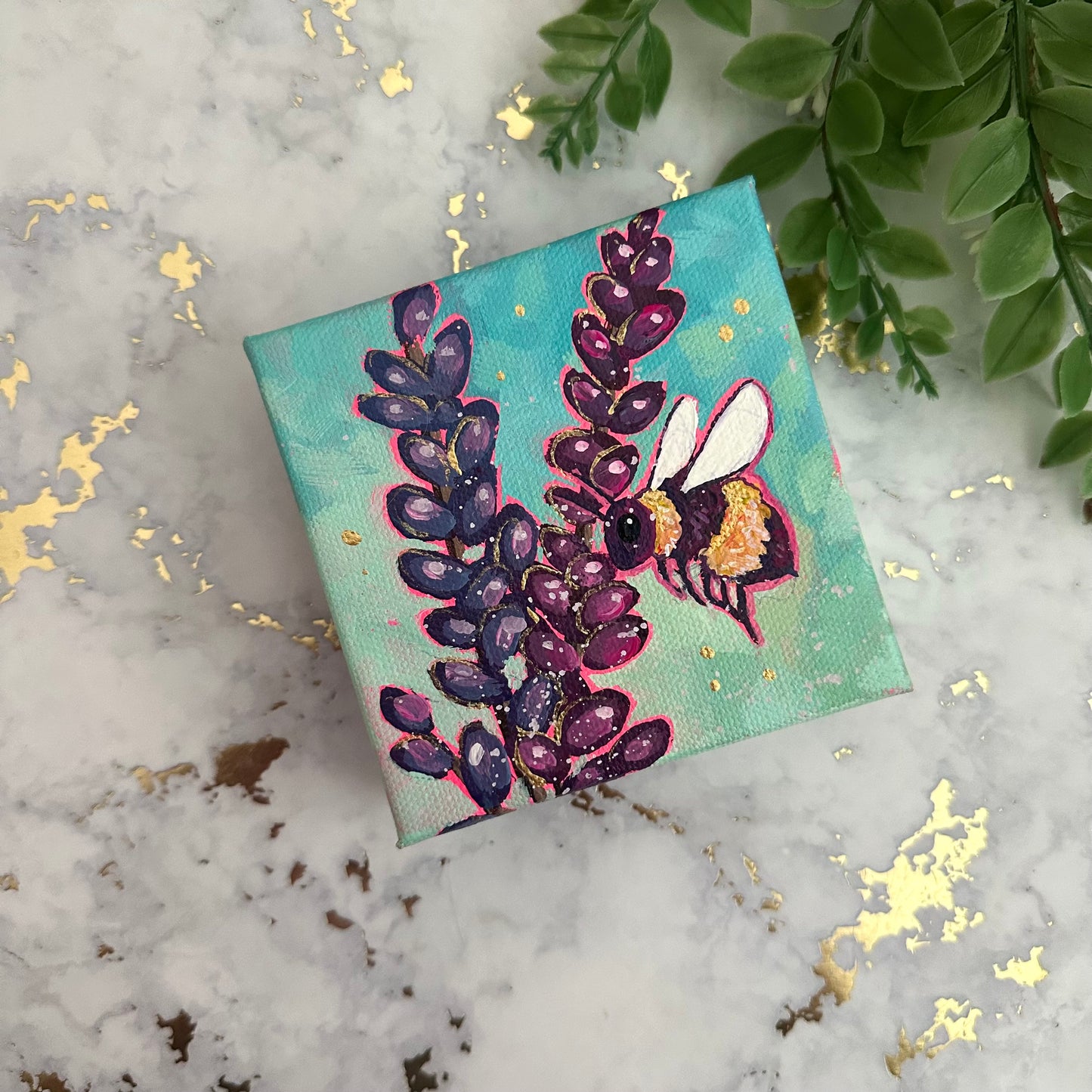 Lavender Bee Acrylic Mini