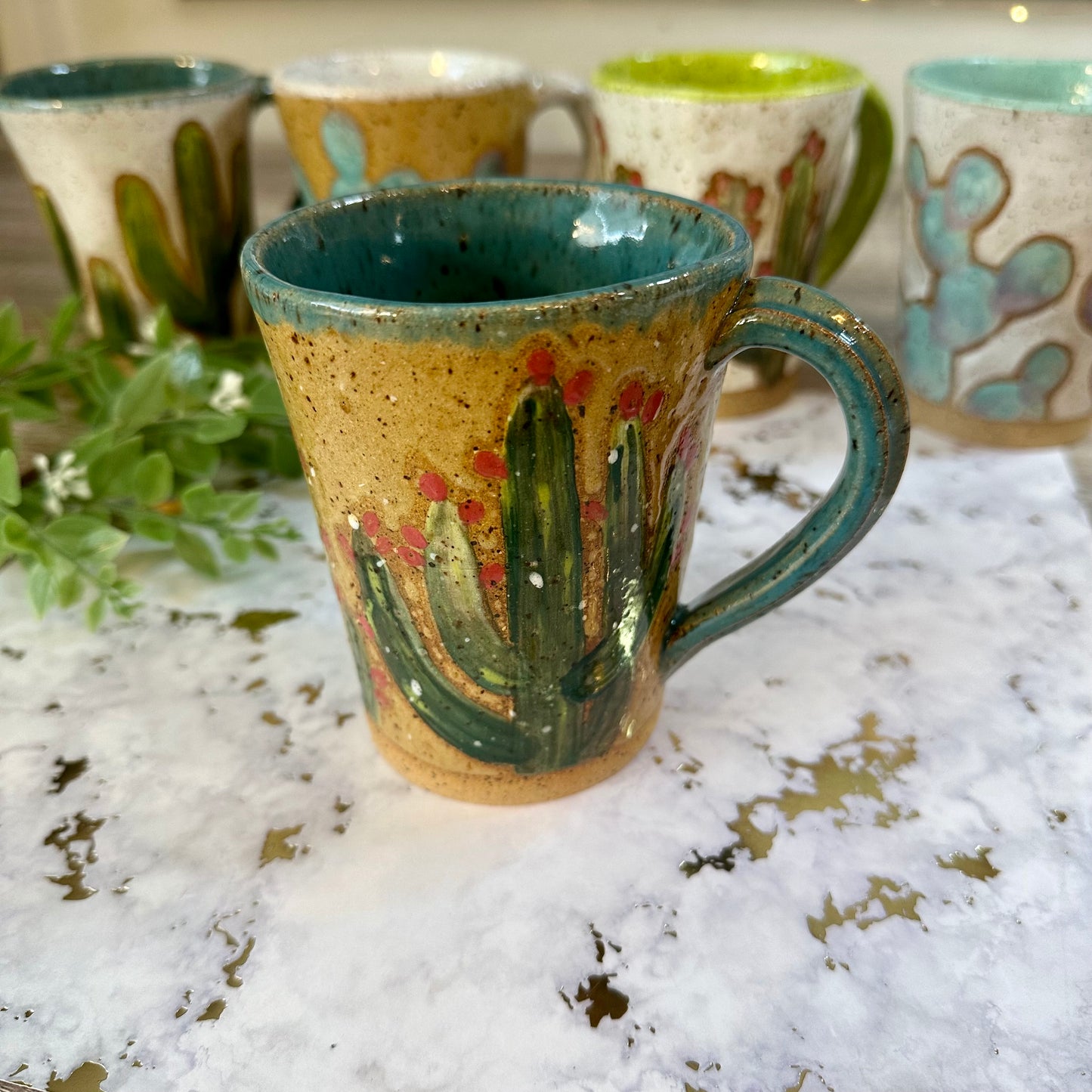 Handcrafted Cactus Mug