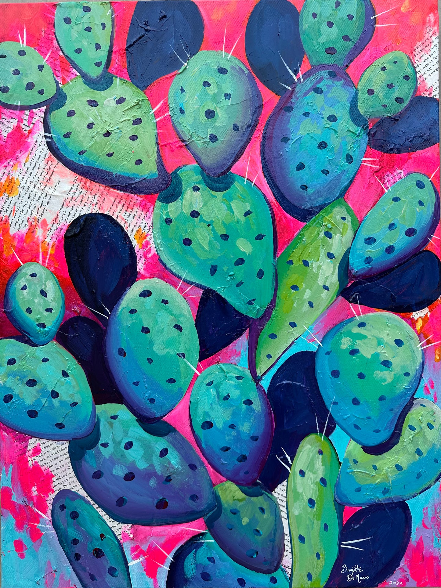 Original Acrylic - Prickly Pear Forest