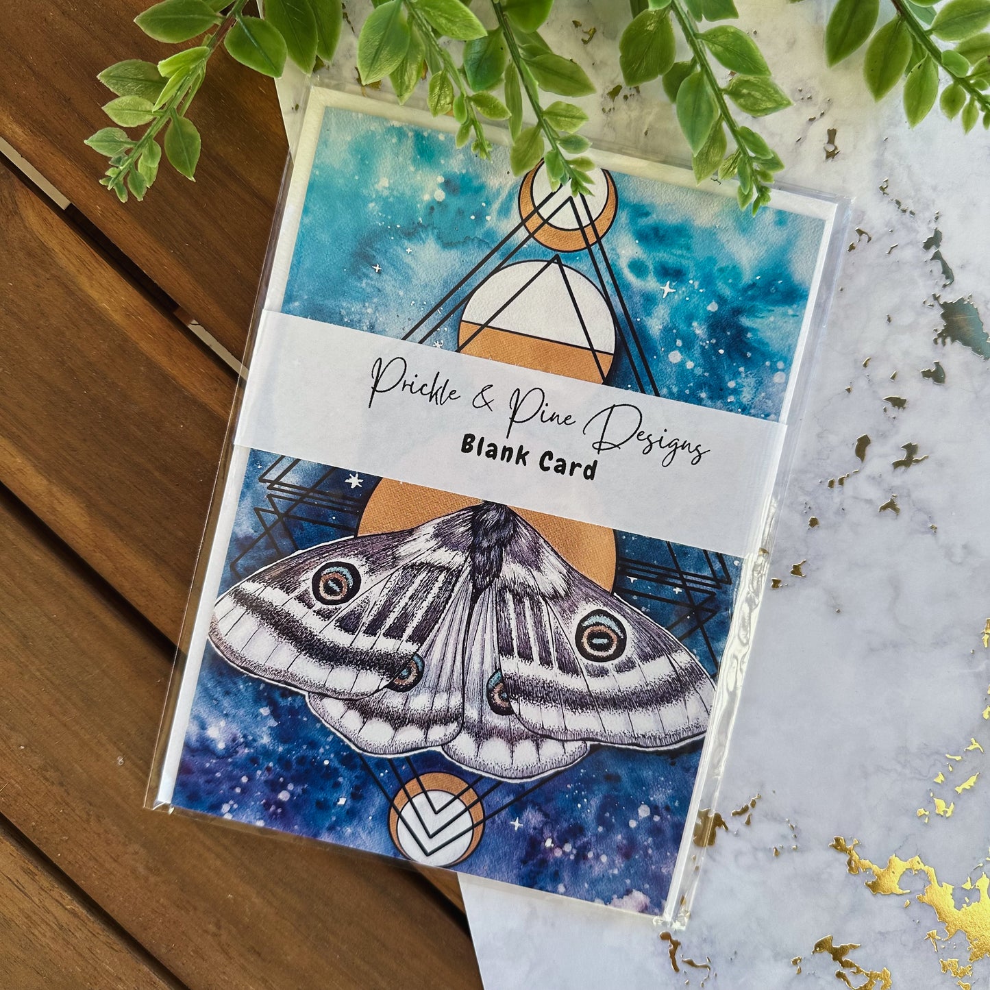 Blank Greeting Card - White Moth