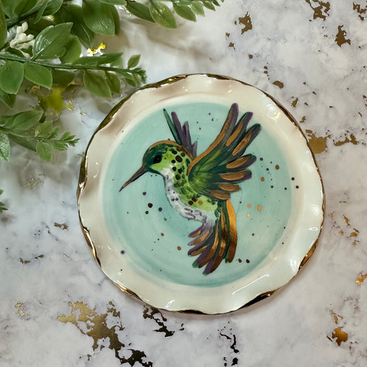 Large Trinket Dish - Hummingbird