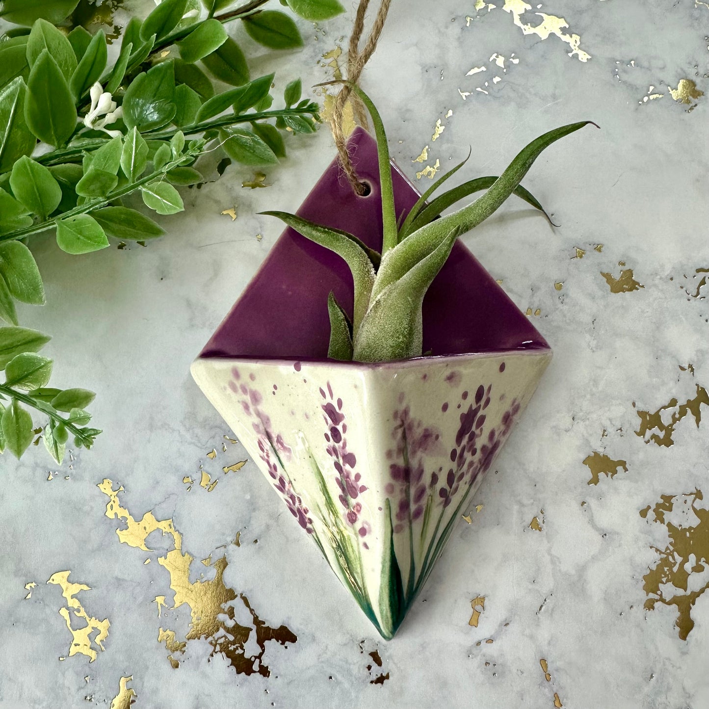 Hanging Air Plant Vase - Lavender