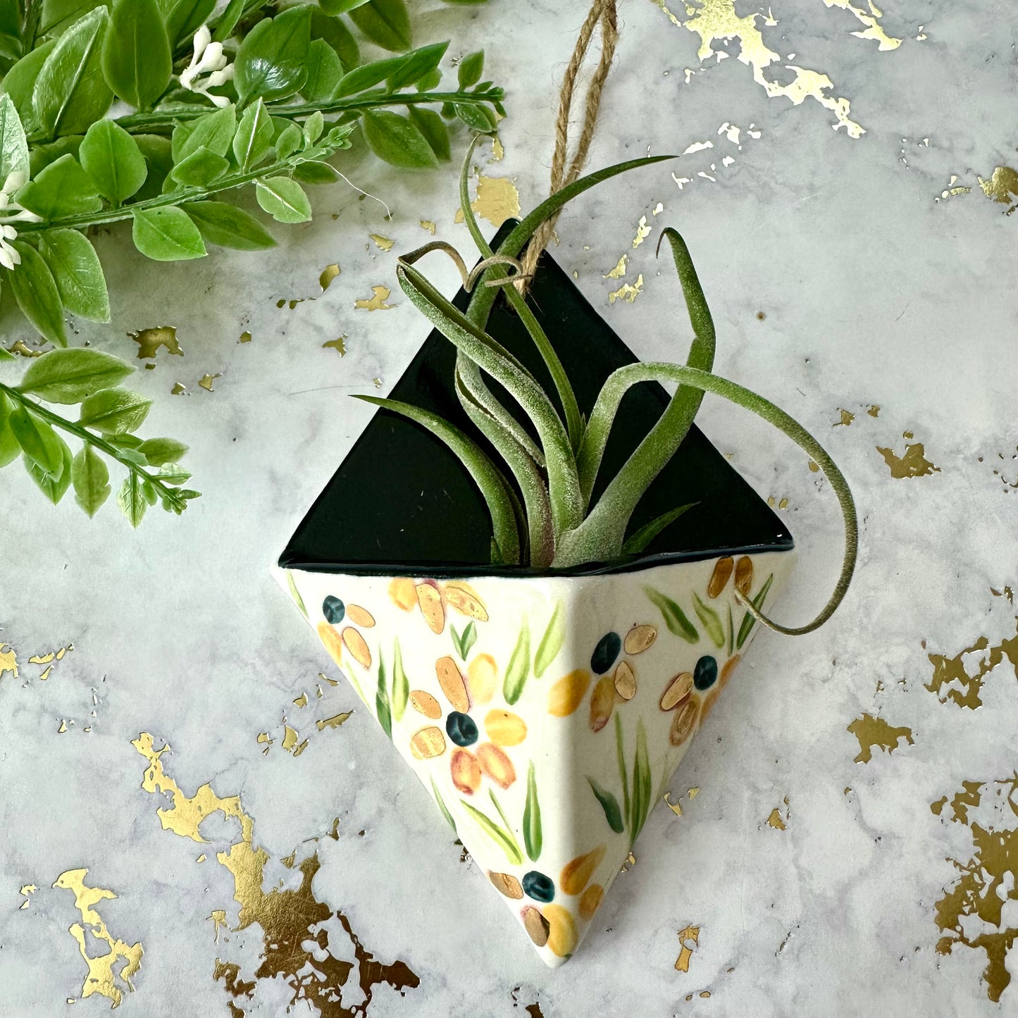 Hanging Air Plant Vase - Flowers