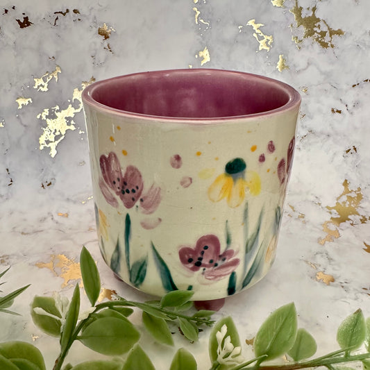 Planter - Purple Floral