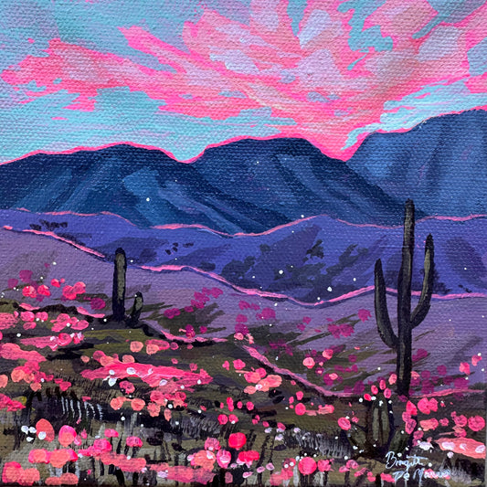 Mountain Flower Fields - Acrylic Mini