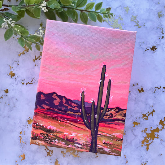 Pink Sunset - Acrylic Mini