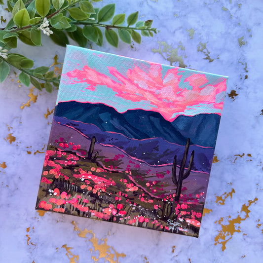 Mountain Flower Fields - Acrylic Mini
