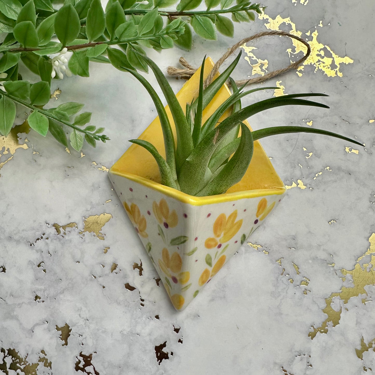 Hanging Air Plant Vase - Flowers