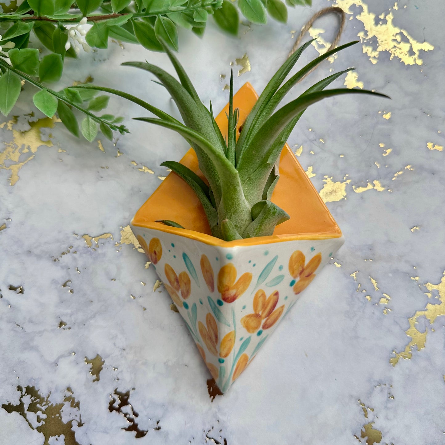 Hanging Air Plant Vase - Flowers