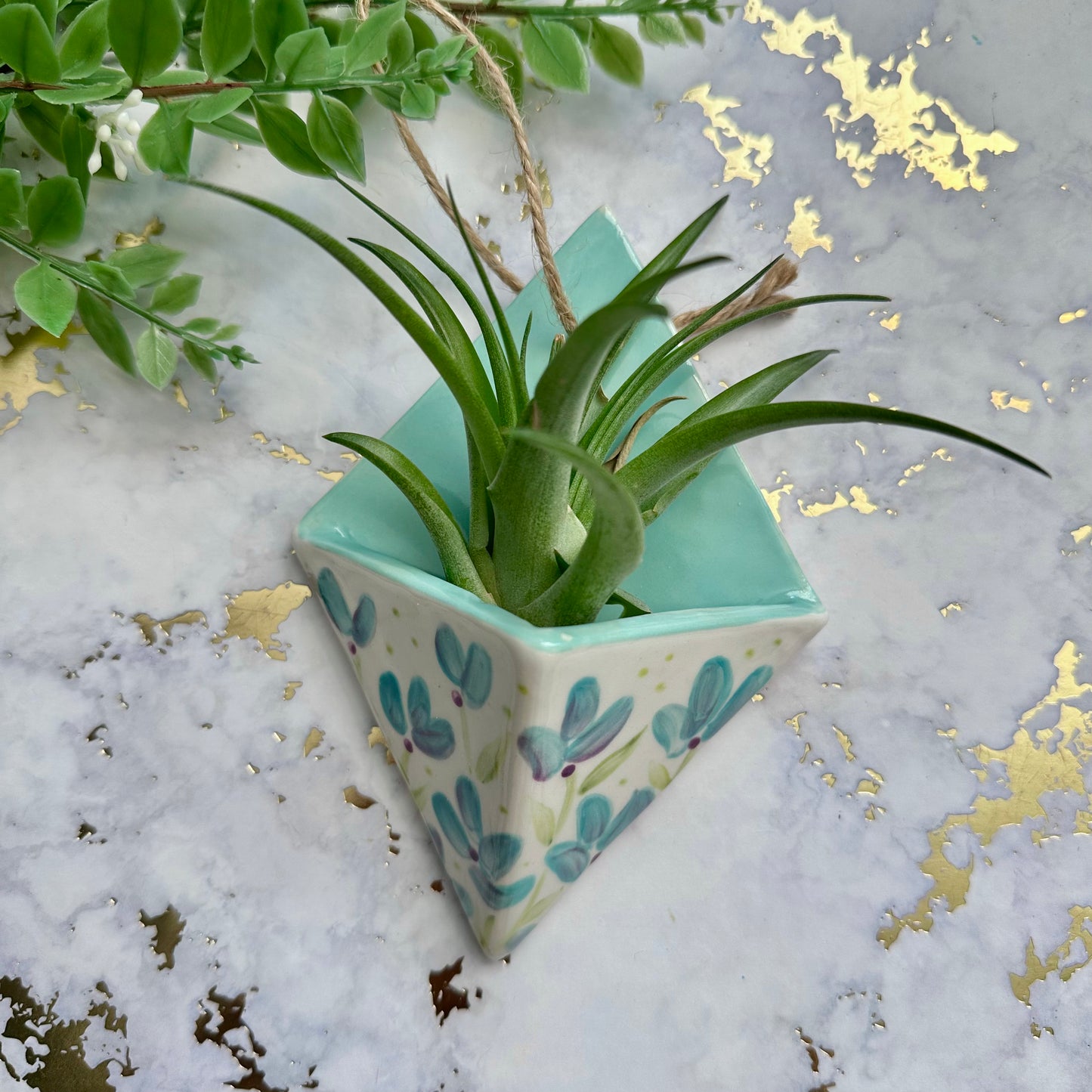 Hanging Air Plant Vase - Flowers