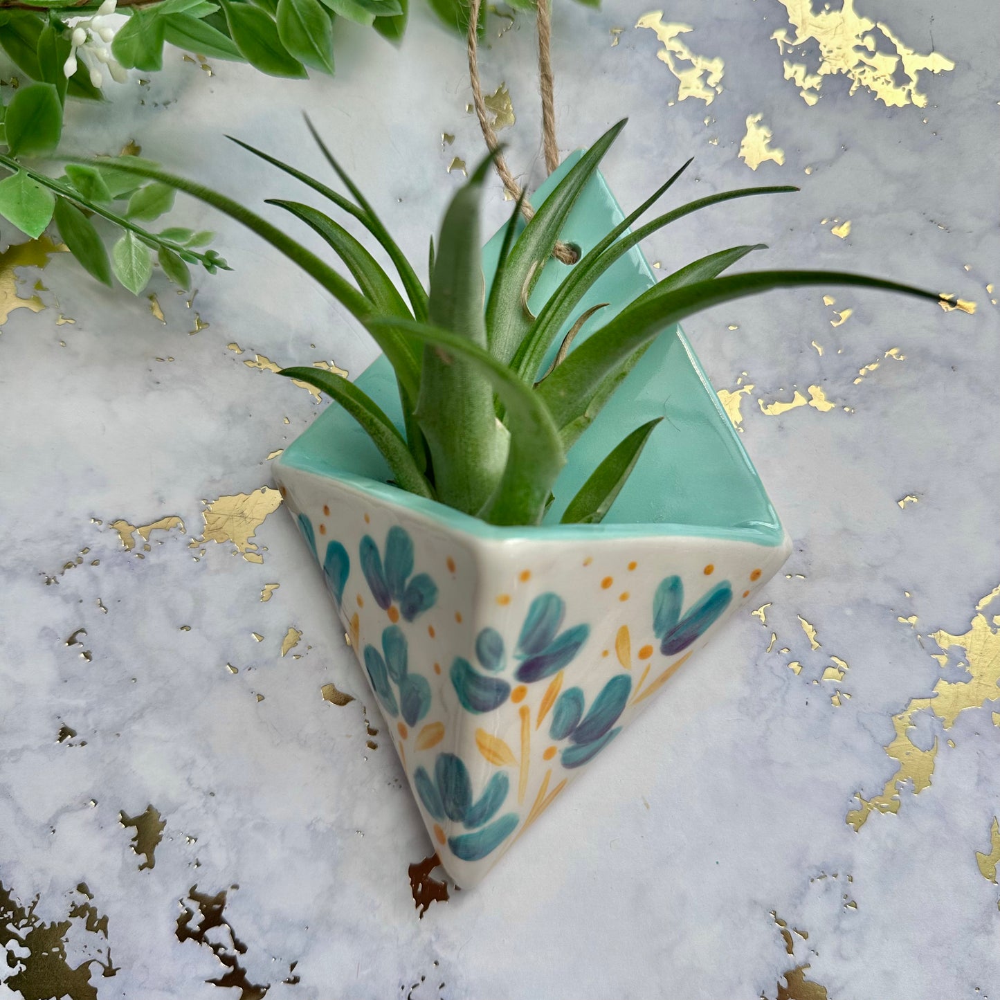 Hanging Air Plant Vase - Flowers