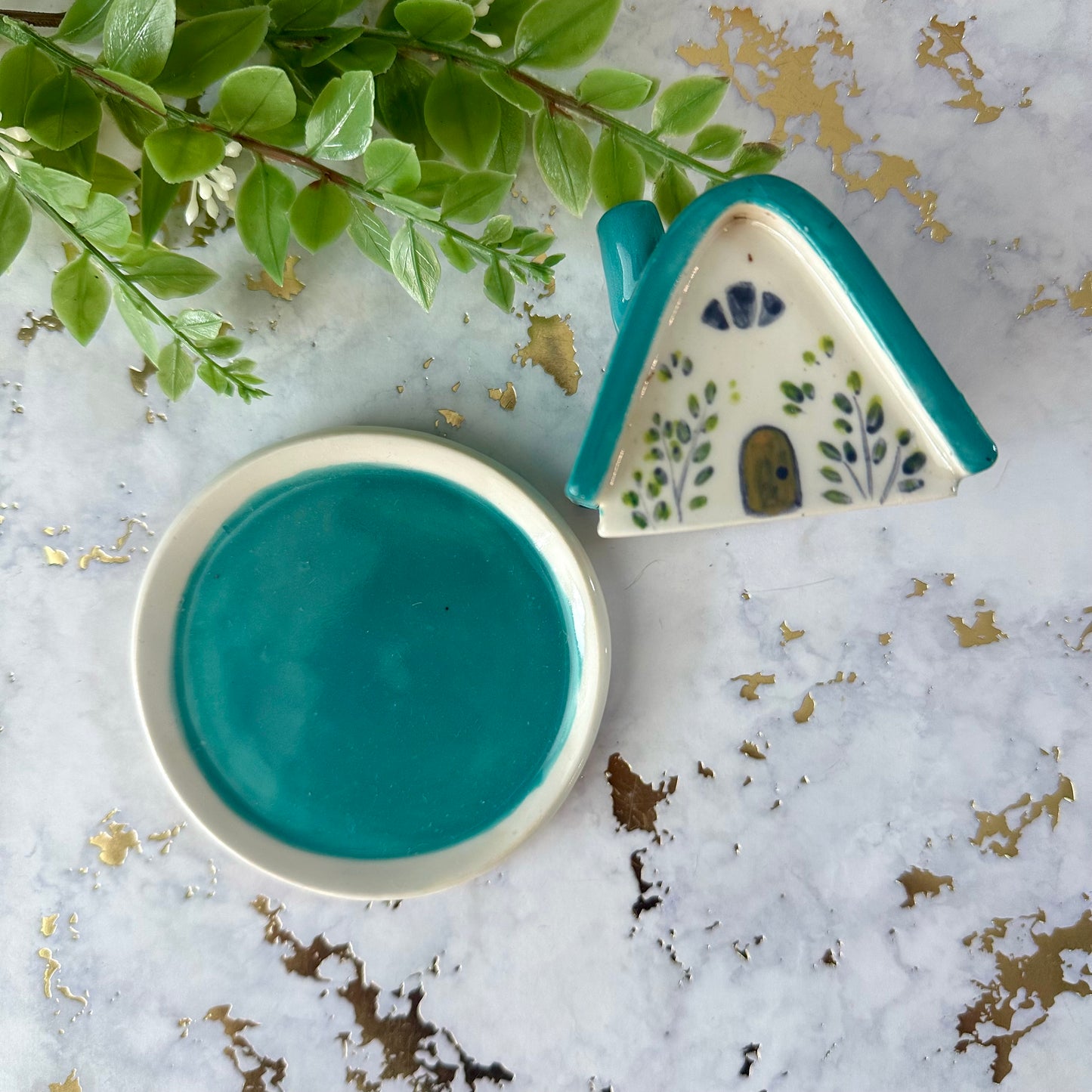 Little Houses Incense dish and cover