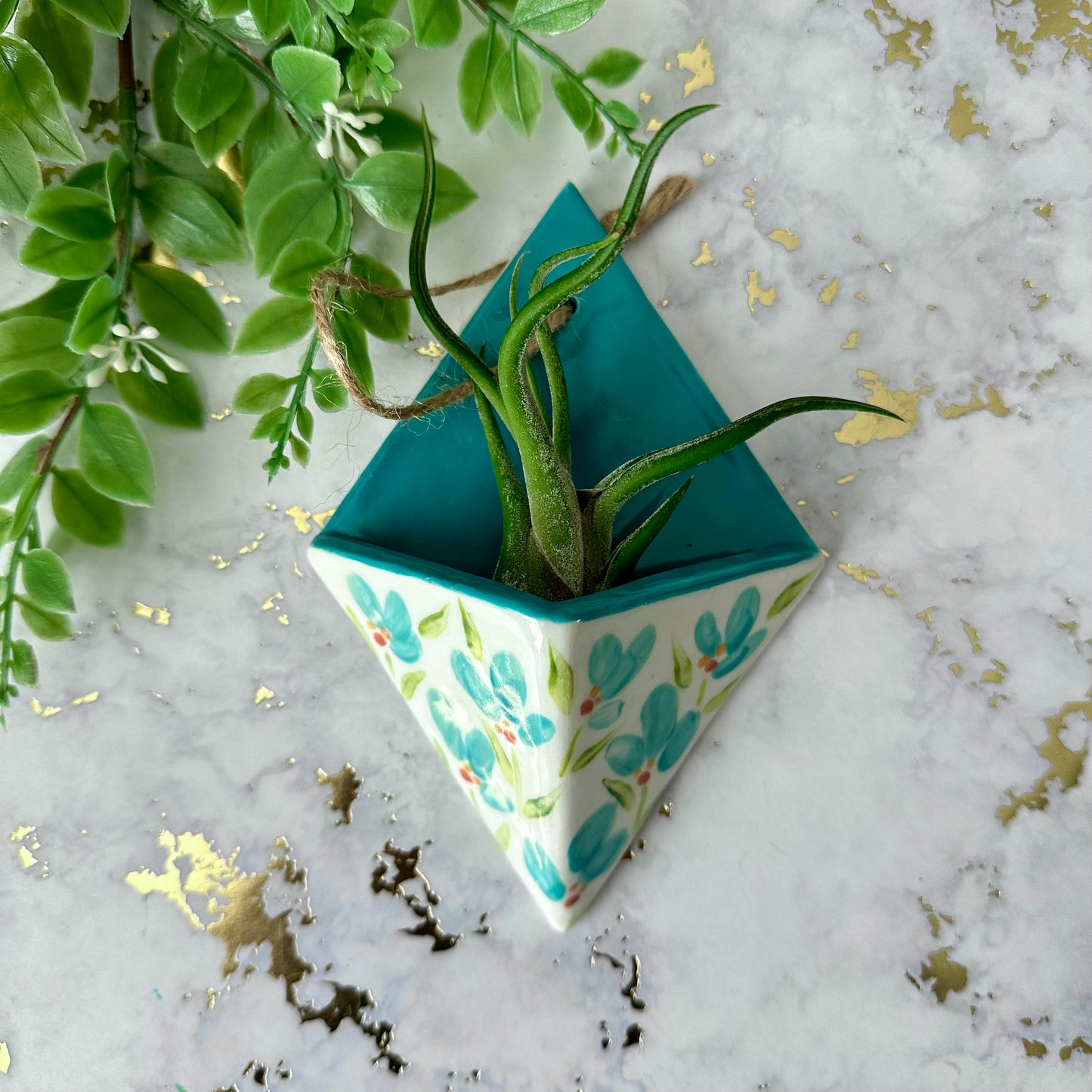 Hanging Air Plant Vase - Flowers