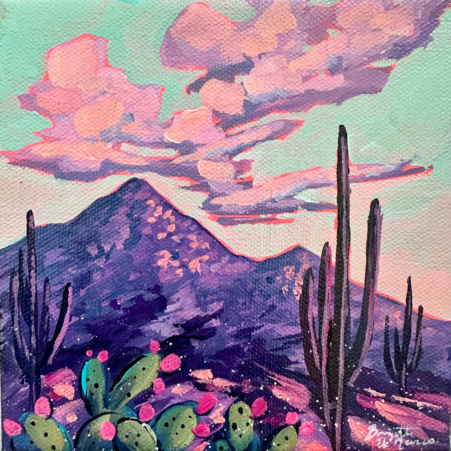 "Desert Hike" - Acrylic Mini