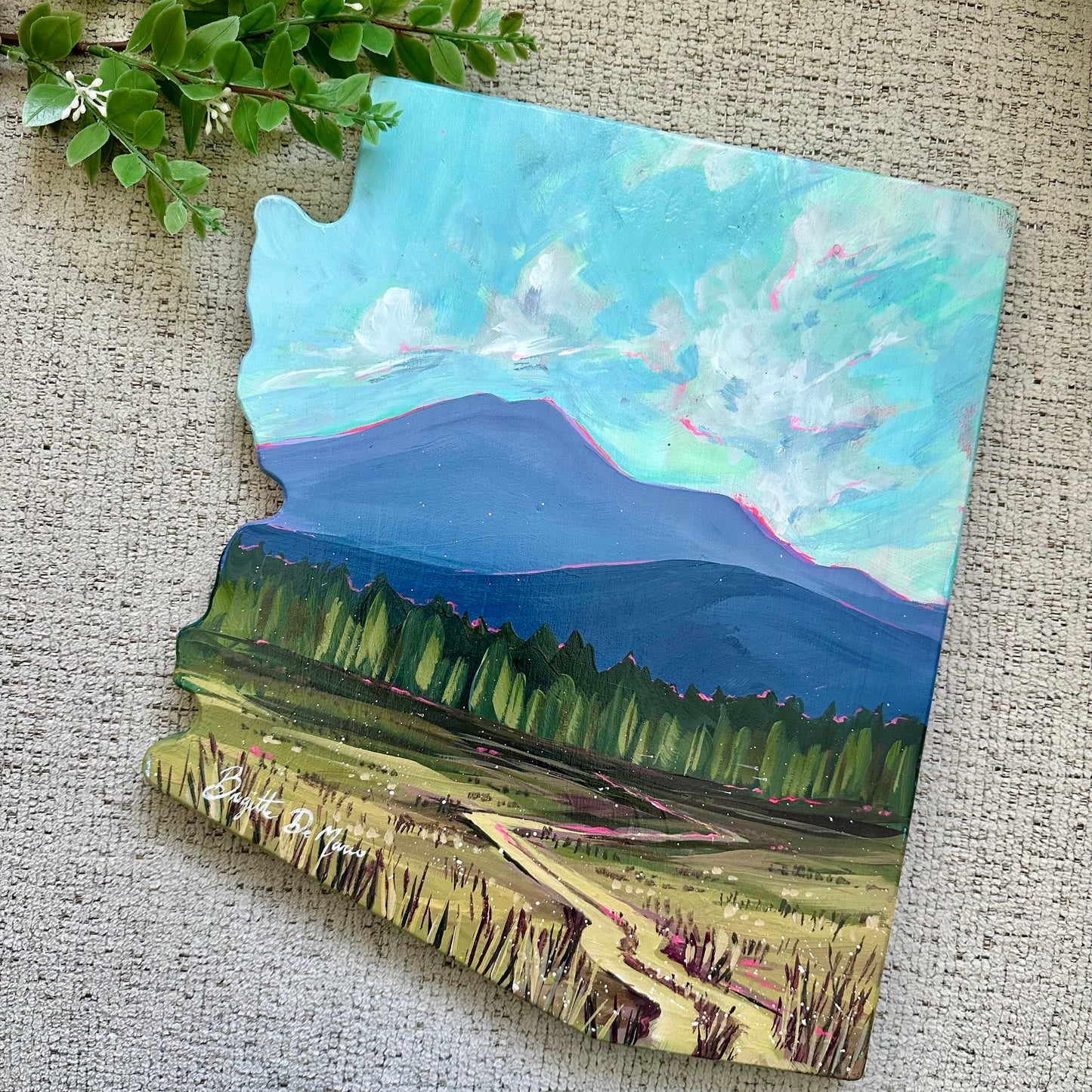 San Francisco Peaks - Original Painting on Wood AZ Canvas