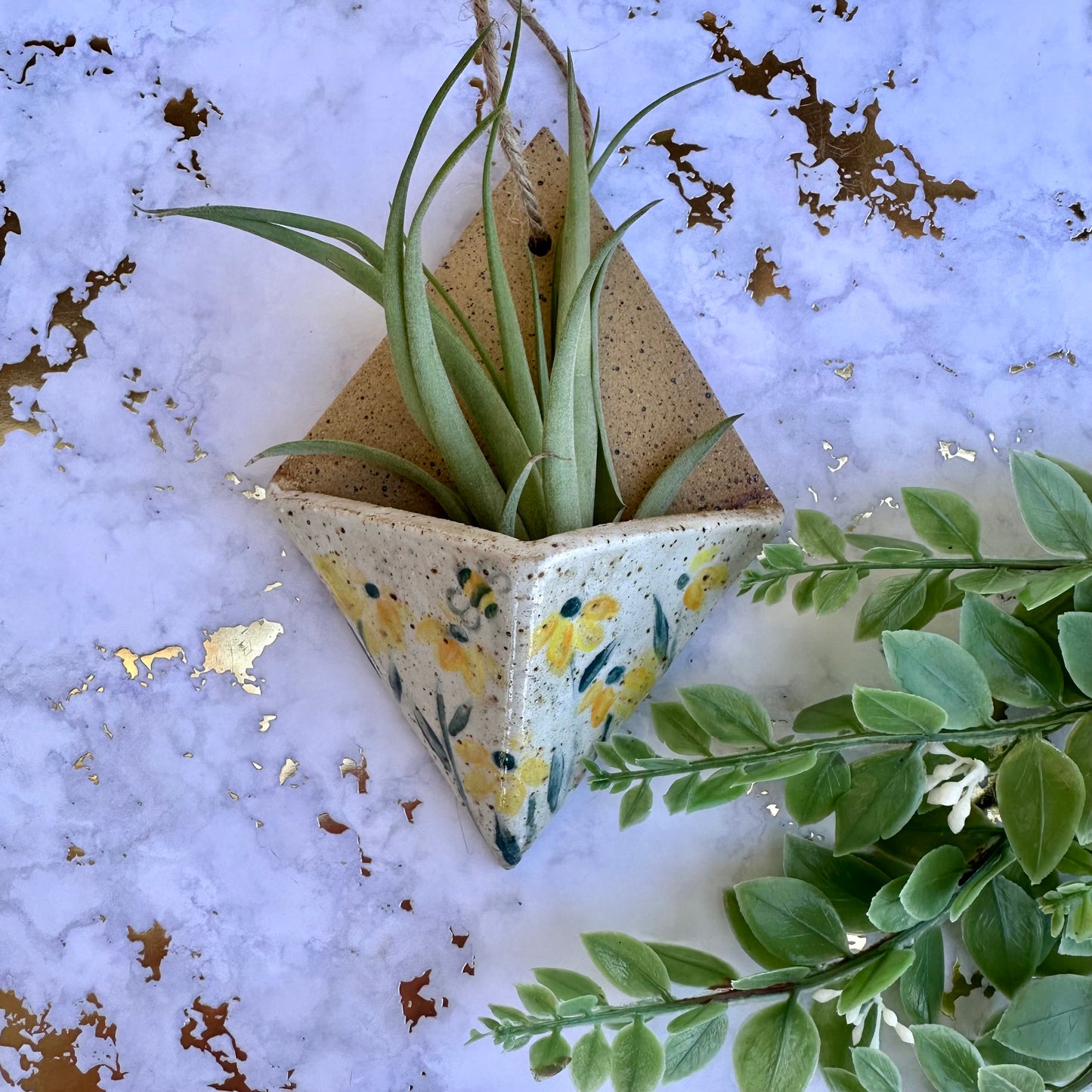 Hanging Air Plant Vase - Flowers