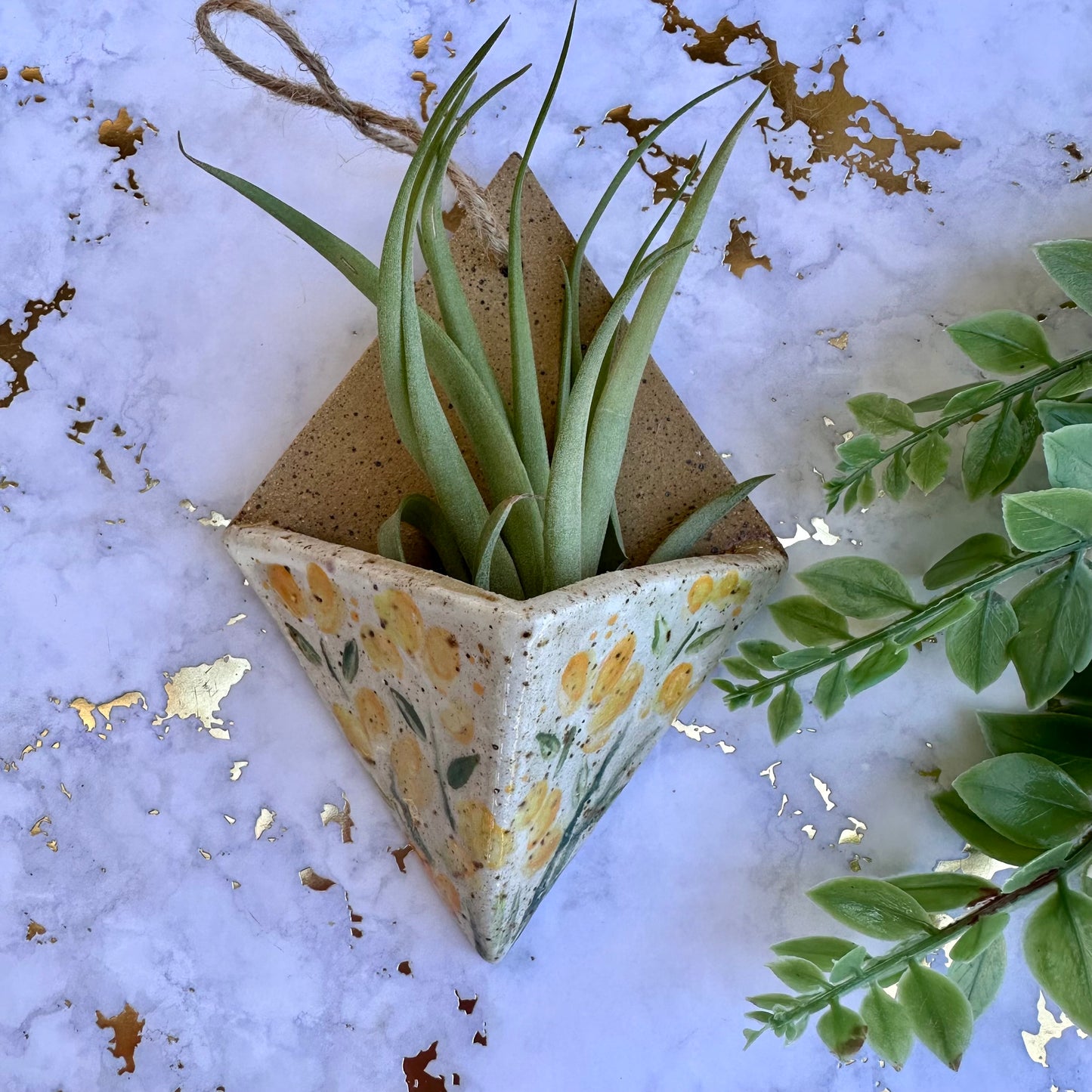 Hanging Air Plant Vase - Flowers