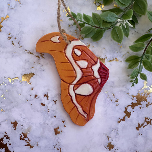 Atlas Moth Wings "Friendship" Ornaments