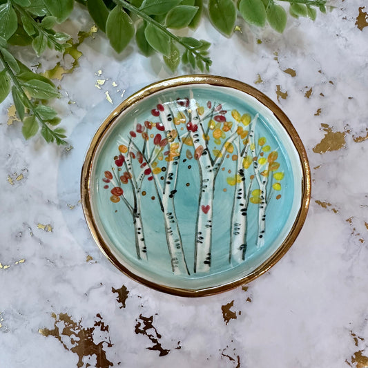 Small Trinket Dish - Fall Aspens