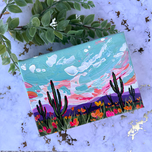 Acrylic Mini - Desert Wildflowers