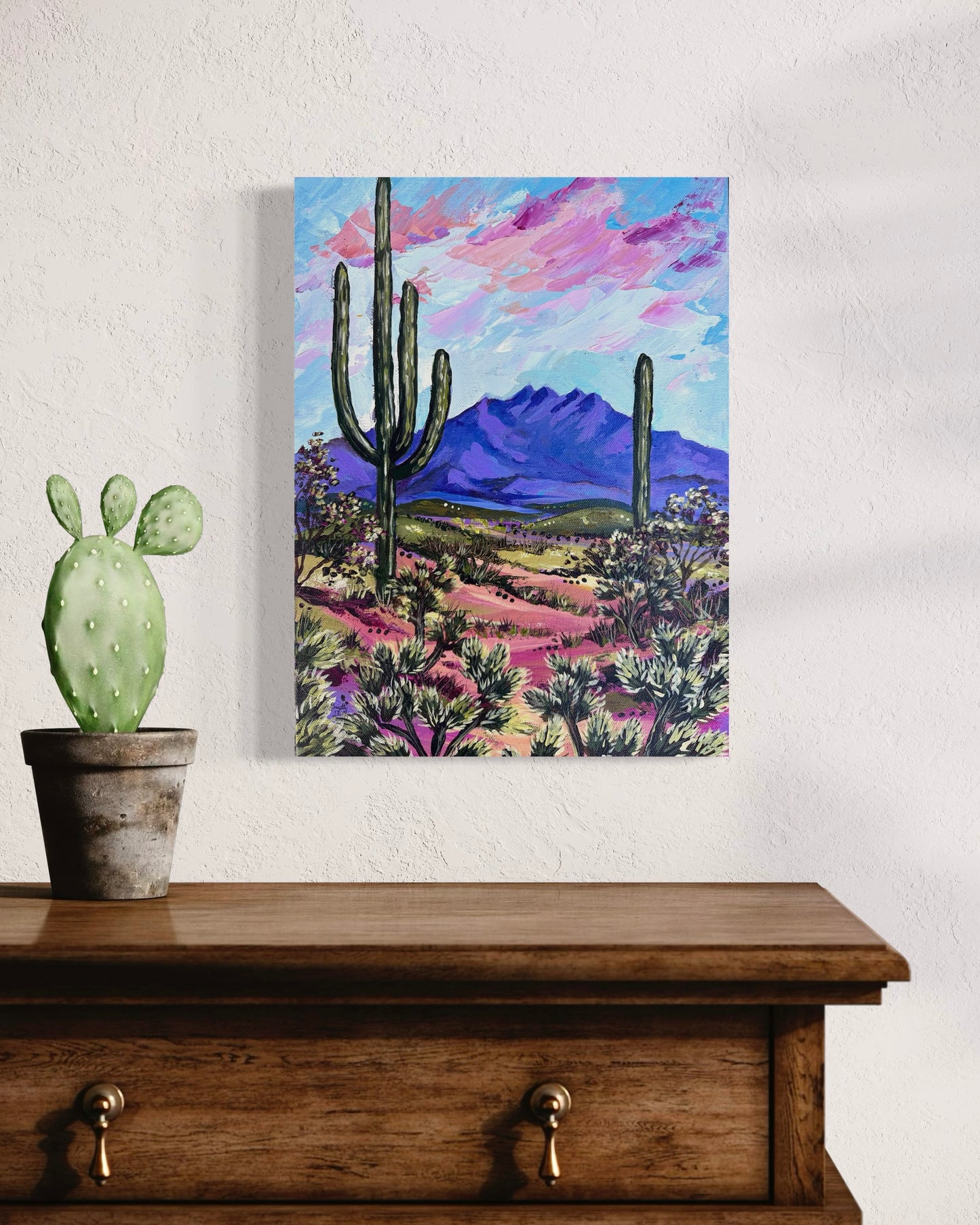 Original Acrylic - "View of Four Peaks Mountain"