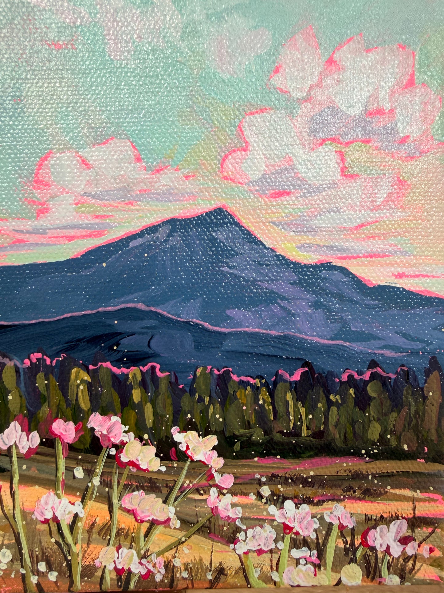 Wildflowers at the Peaks - Acrylic Mini