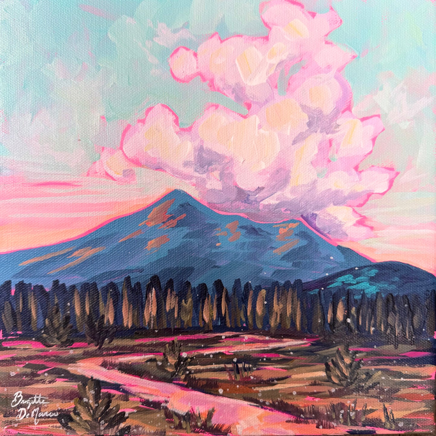 Sunset view of the Peaks