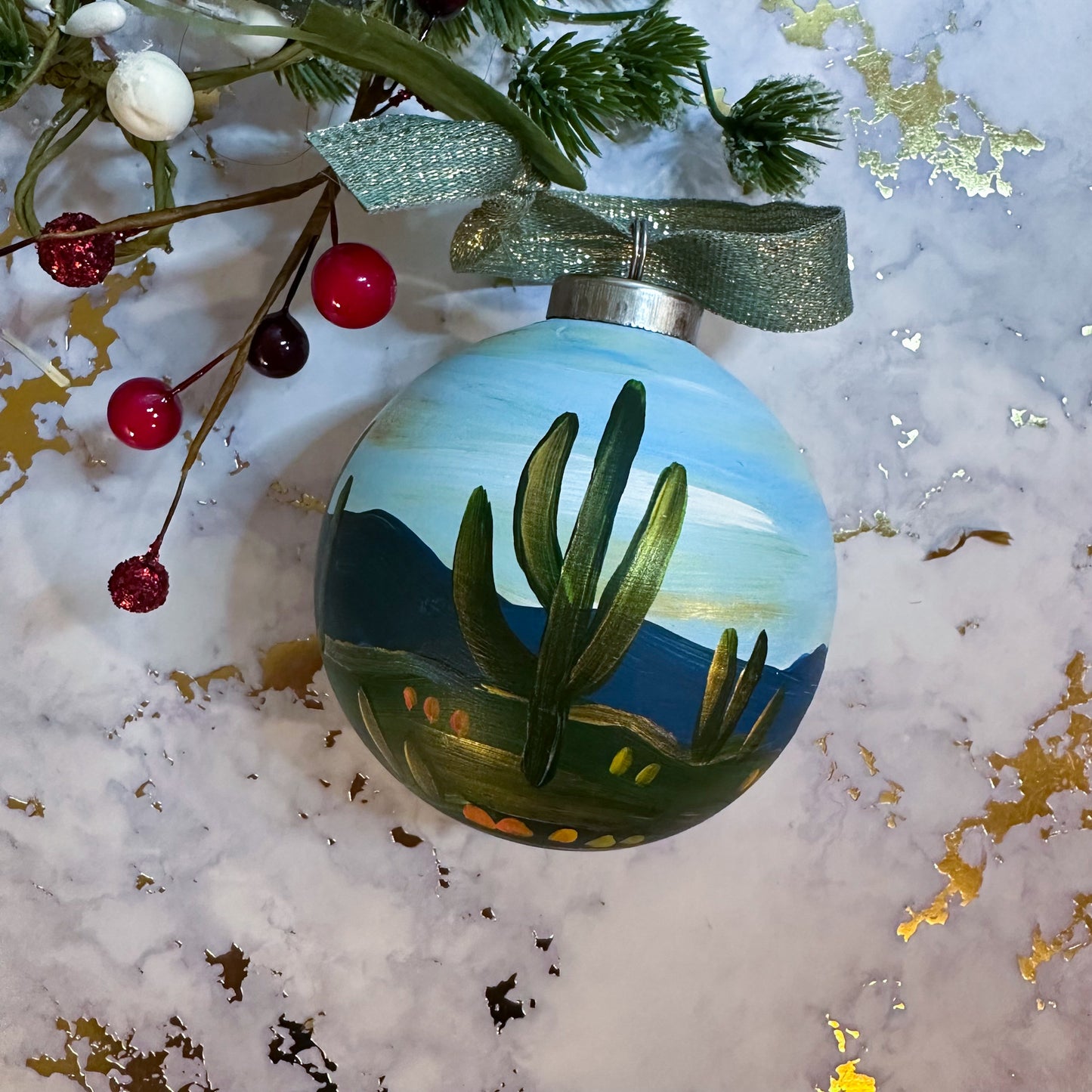 Hand Painted Ball Ornament