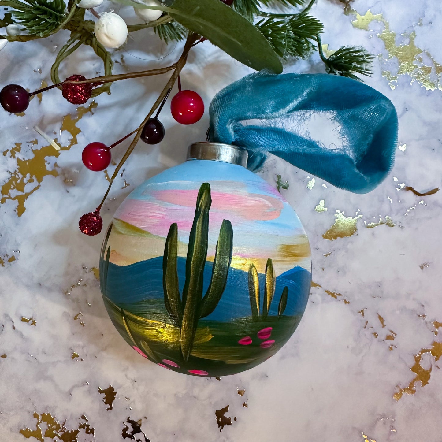 Hand Painted Ball Ornament