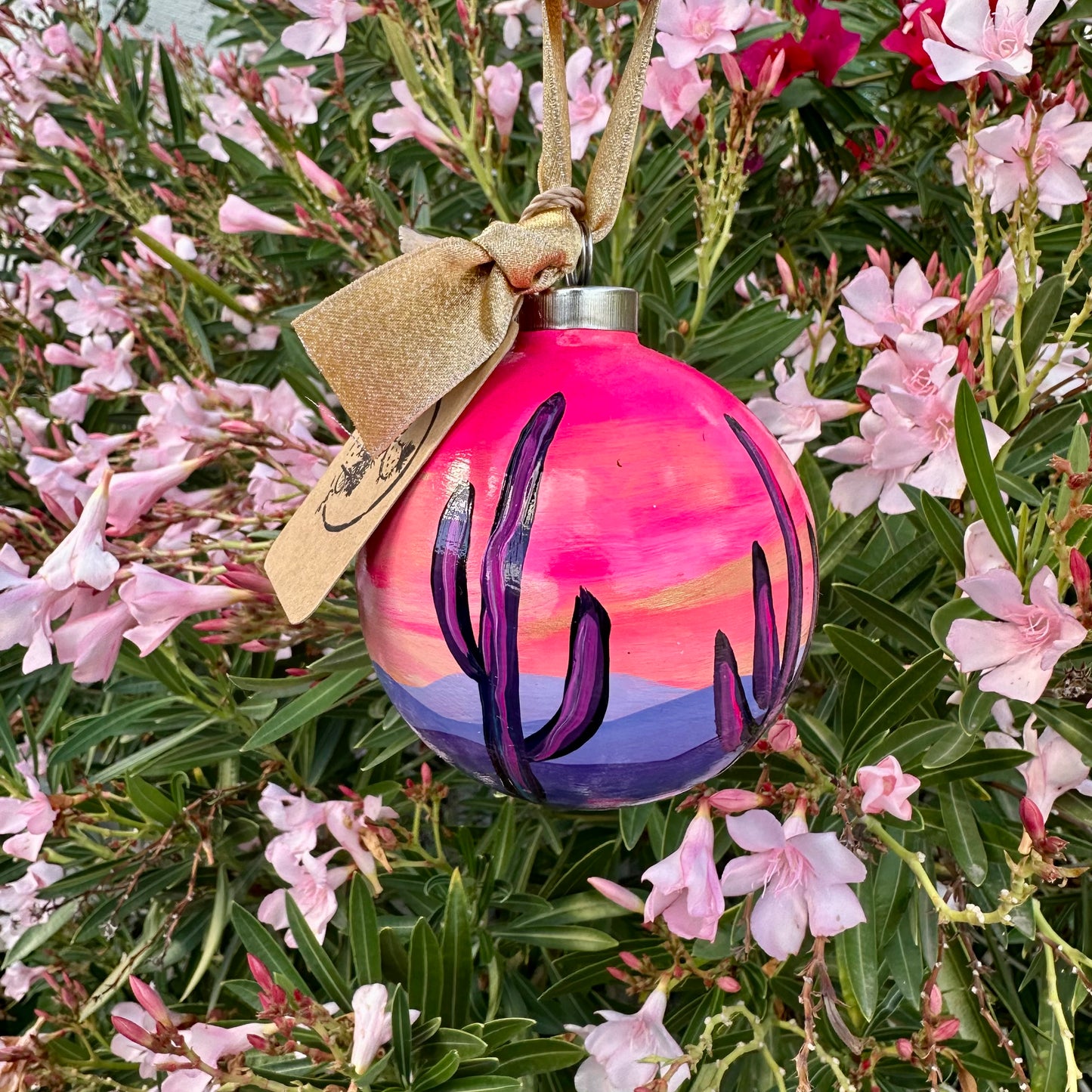 Hand-Painted Christmas Ball Ornament