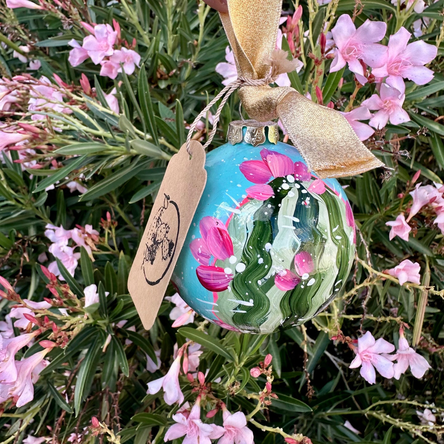 Hand-Painted Christmas Ball Ornament