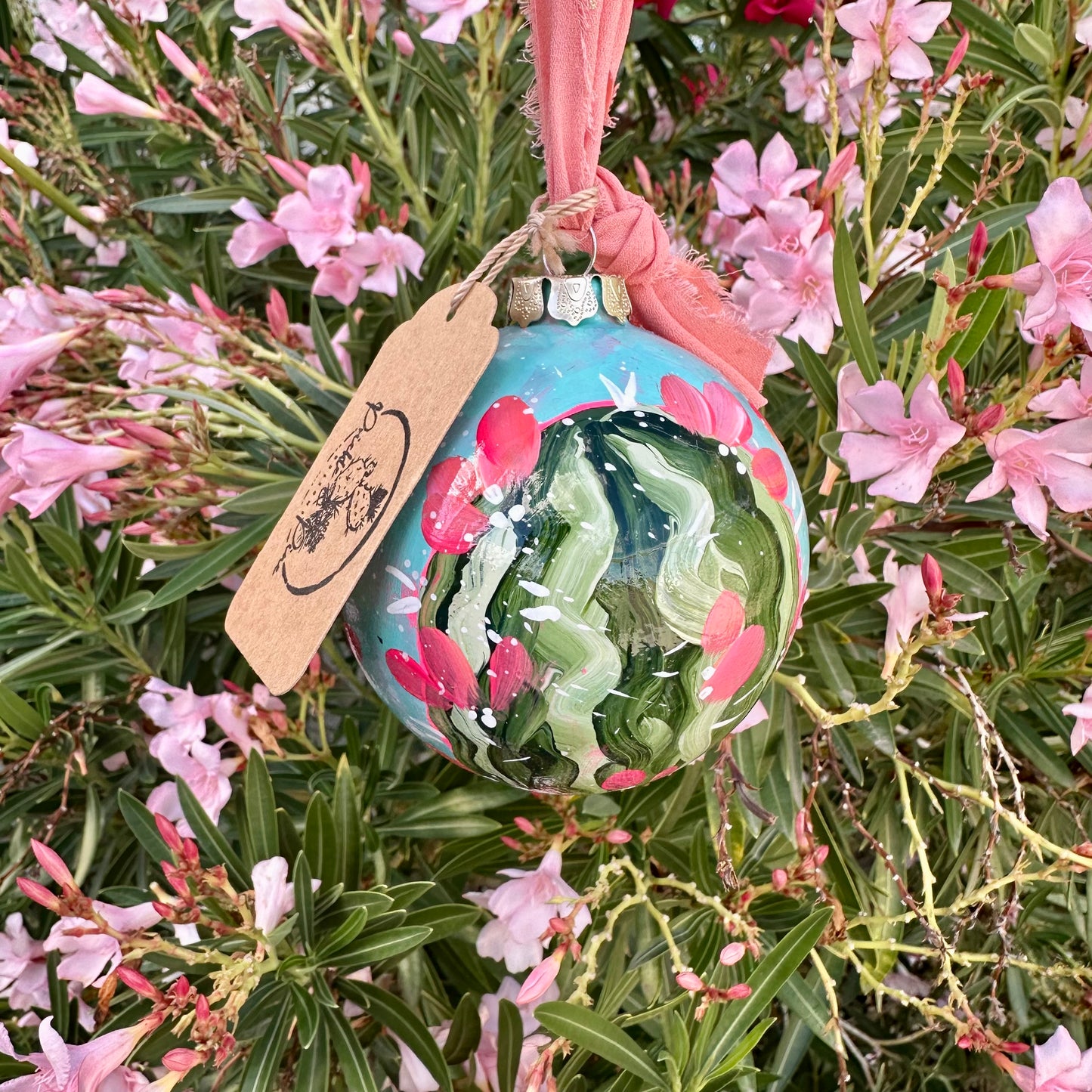 Hand-Painted Christmas Ball Ornament