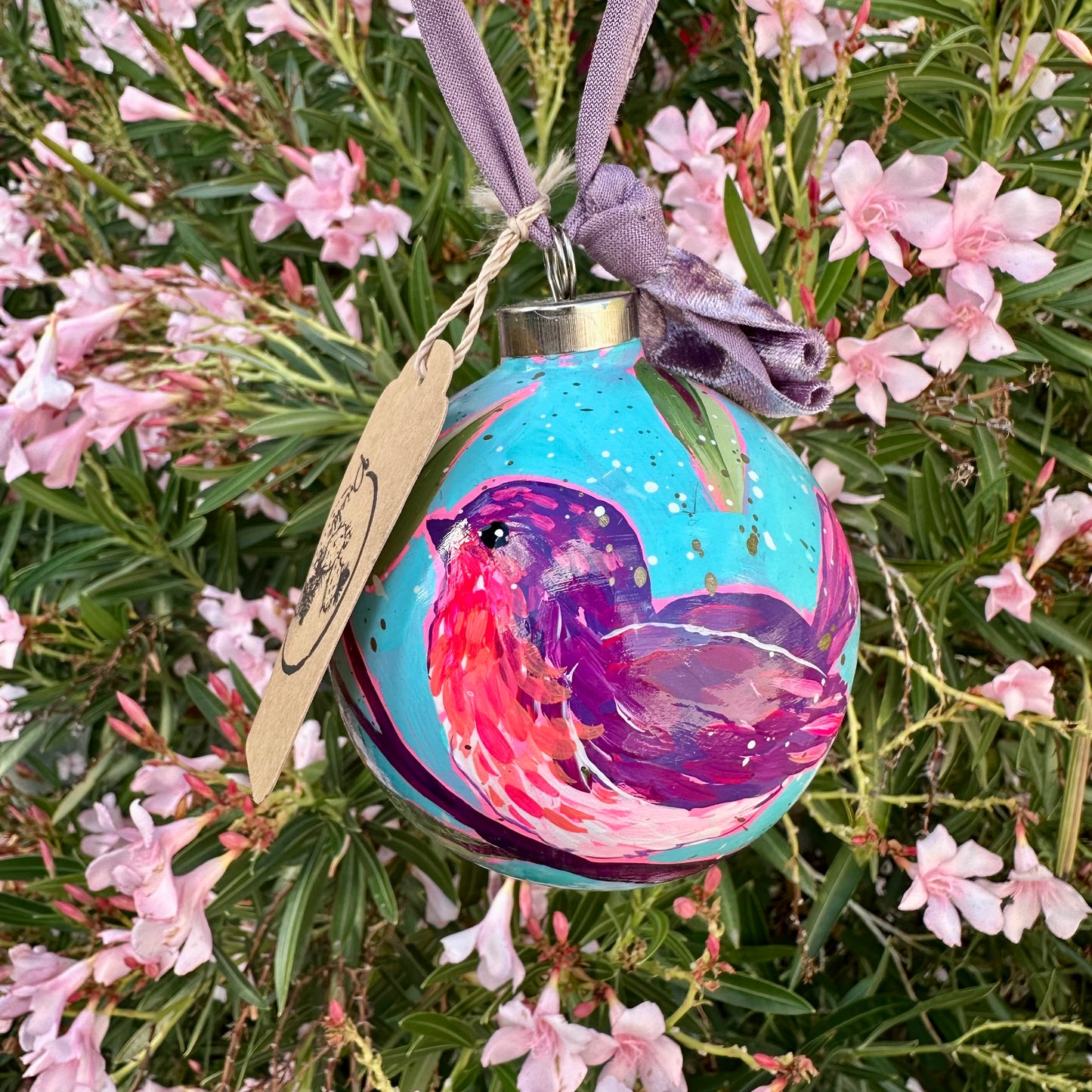 Hand-Painted Christmas Ball Ornament