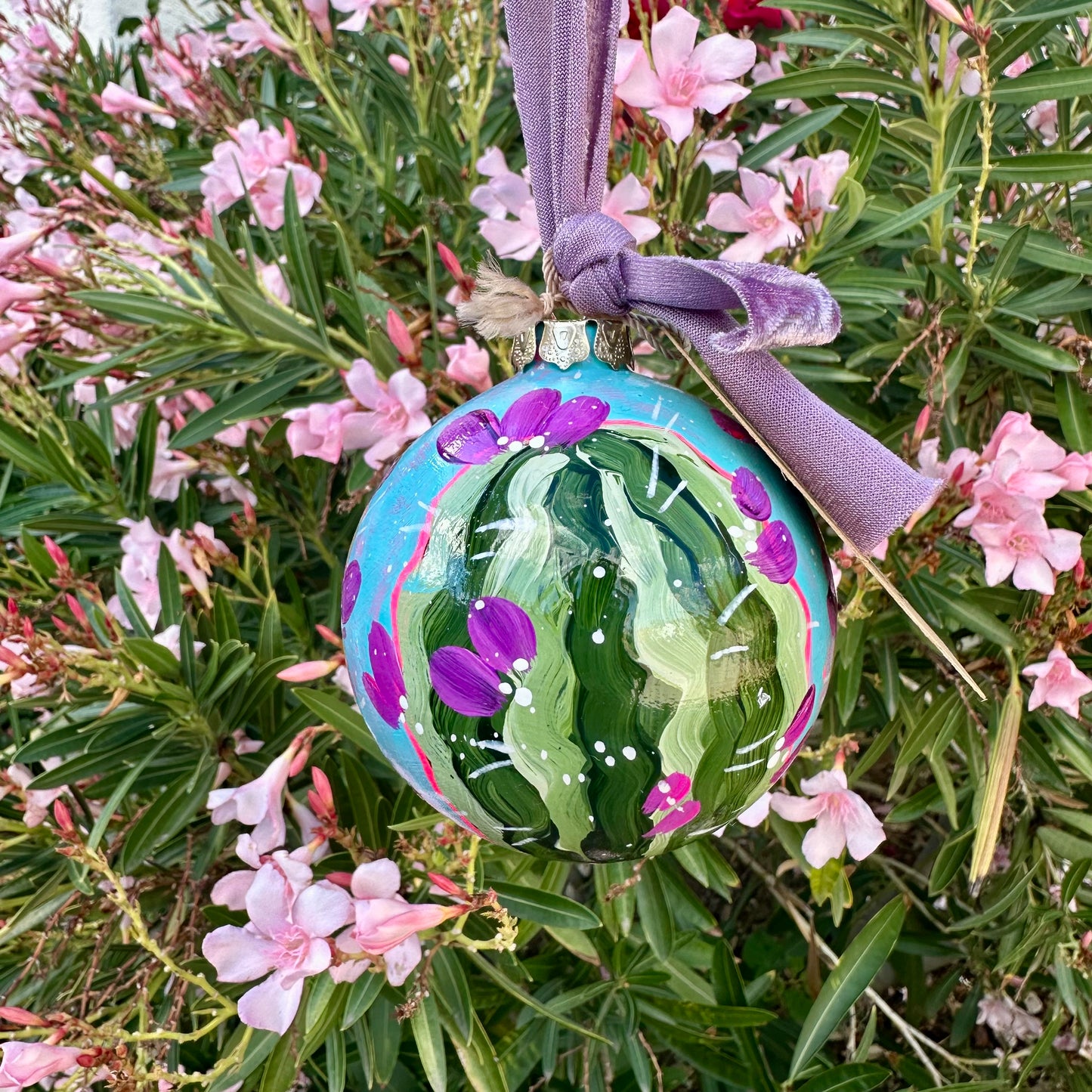 Hand-Painted Christmas Ball Ornament