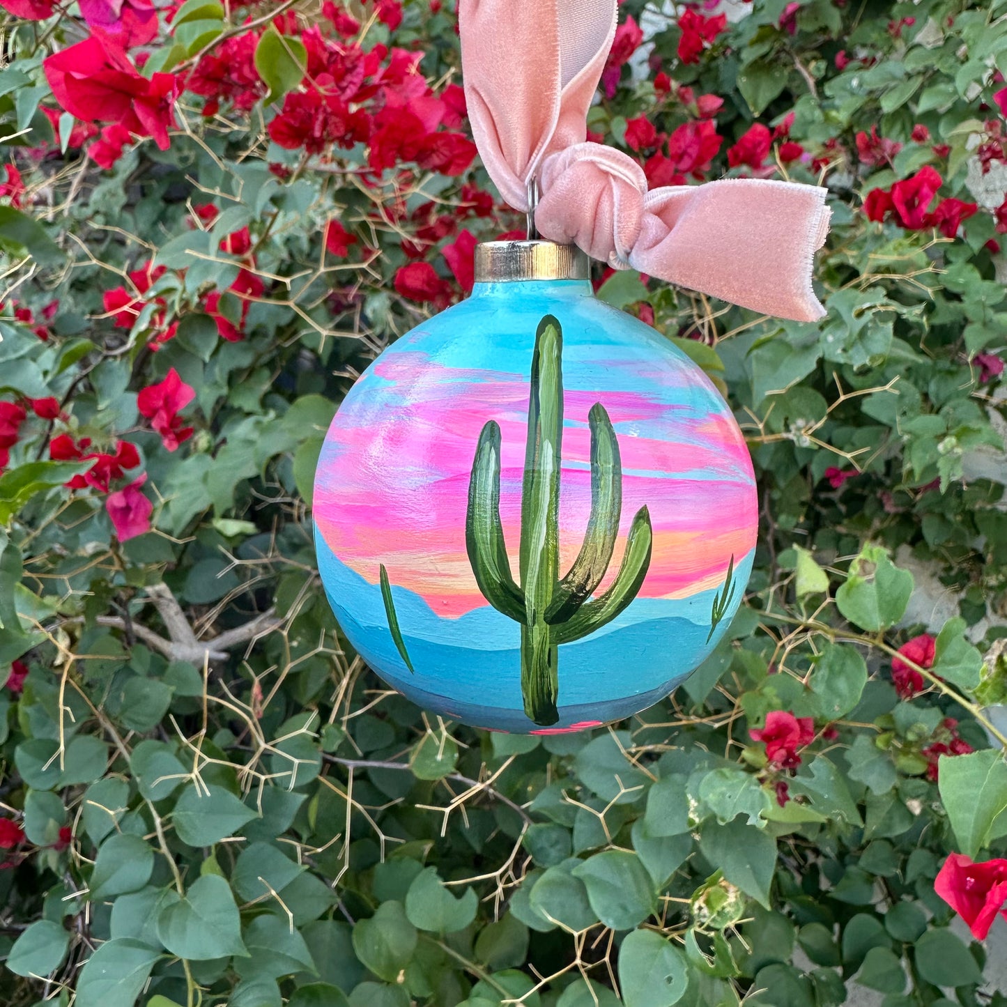 Hand-Painted Christmas Ball Ornament