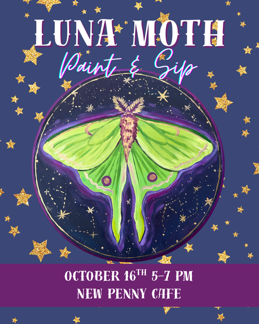 Luna Moth Paint & Sip