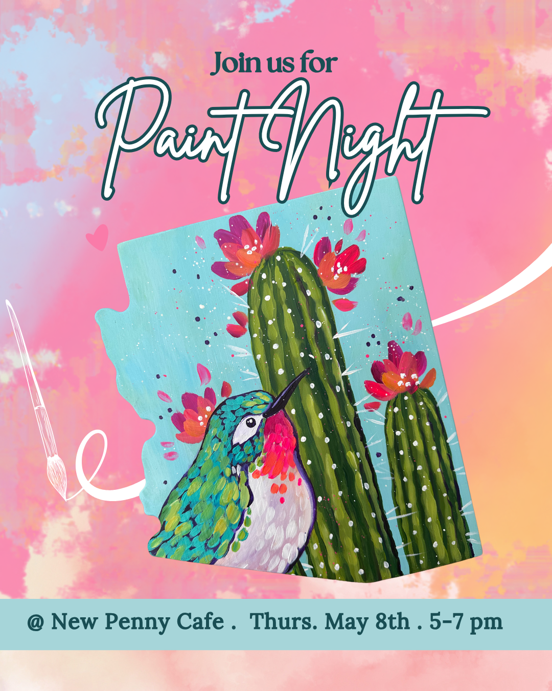 Paint Party - Desert Hummingbird