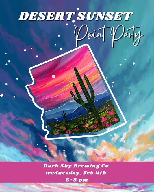 Desert Sunset Paint Night