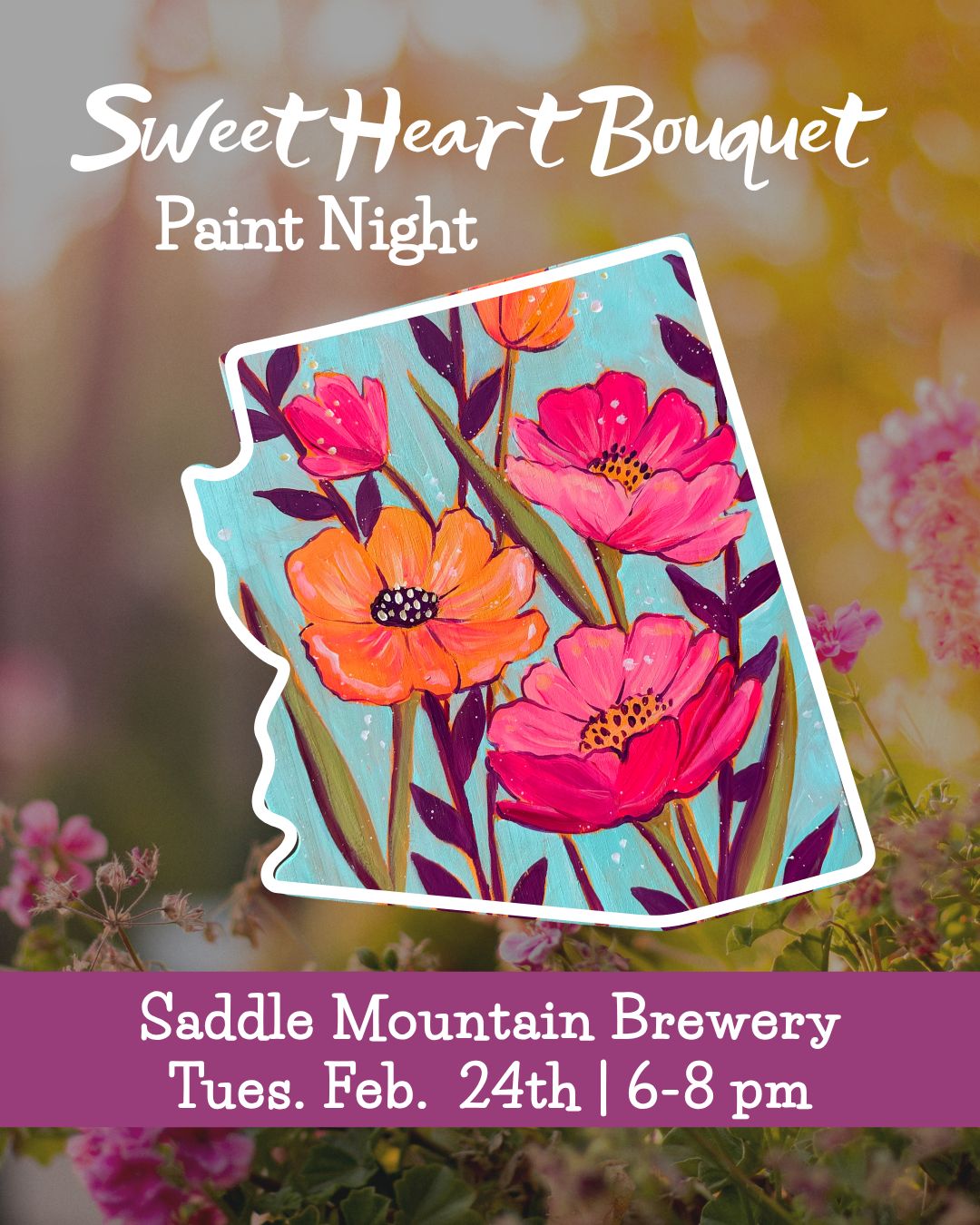 Sweet Heart Bouquet Paint Night